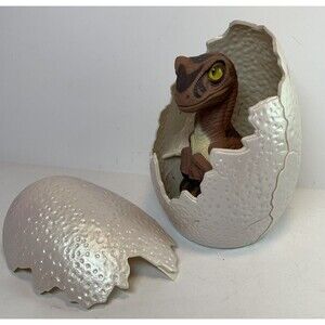 Vintage 1996 Hasbro Jurassic Park Hatchling T-Rex Dinosaur Egg Kenner Era Toy